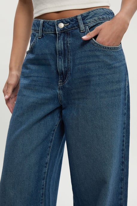 Basics High Waist Wide Leg Jean - Image 3