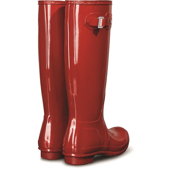 Hunter Original Tall Gloss Rubberen Rode Militaire Damesregenlaarzen - Image 2