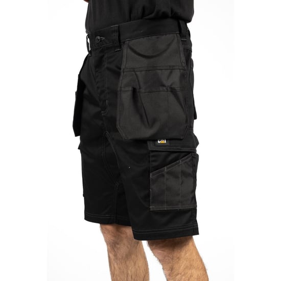 Caterpillar Essential Stretch Holster Polyester Heren Zwarte Werkshorts - Image 3