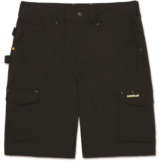 Caterpillar Nexus Stretch Cotton Mäns Svarta Arbetsshorts - Image 4