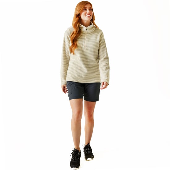 Regatta Womens Solenne 1/2 Zip Outdoor Walking Hiking Stripe Fleece Pullover - Image 4