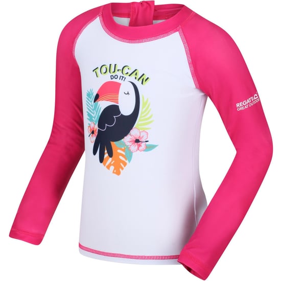 Regatta Kids Childrens Valo Long Sleeved Graphic Print T-Shirt Shorts Rash Suit - Image 2