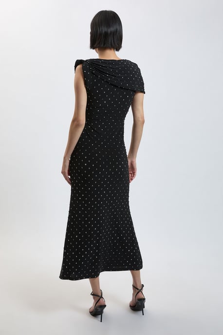 Petite Twist Detail Studded Jersey Maxi Dress - Image 3