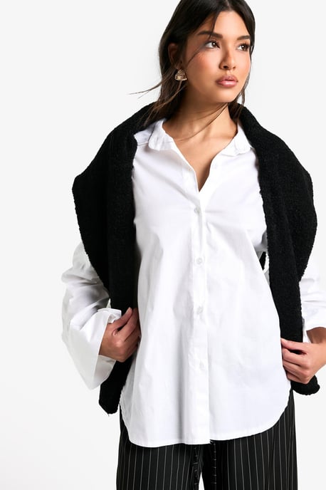Dip Hem Oversized Shirt - Image 5