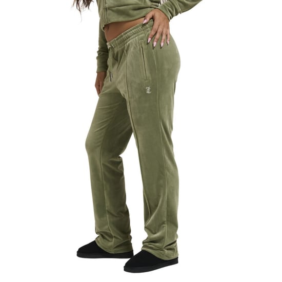 Juicy Couture Tina velour track pant with diamante branding - Image 4