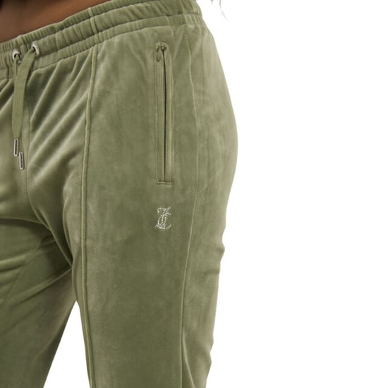 Juicy Couture Tina velour track pant with diamante branding - Image 6