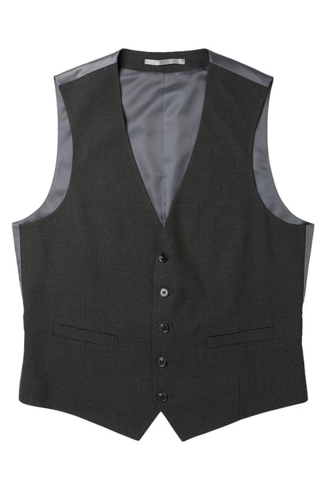 Tailored Fit Charcoal Essential Waistcoat - Image 4