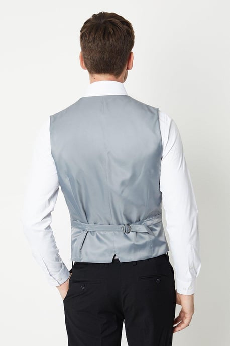 Tailored Fit Black Essential Waistcoat - Image 3