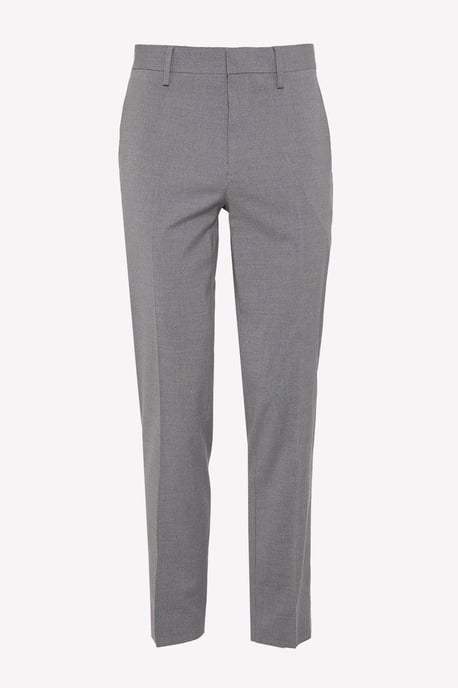 Slim Fit Light Grey Essential Suit Trousers - Image 4