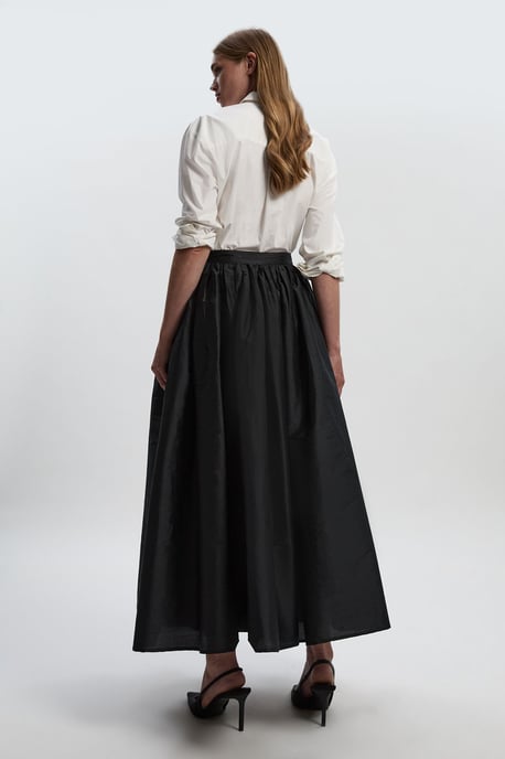 Taffeta Woven Maxi Skirt - Image 5