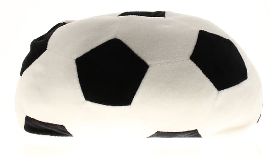 Childrens Boys Novelty Football Slippers White Black - Image 2