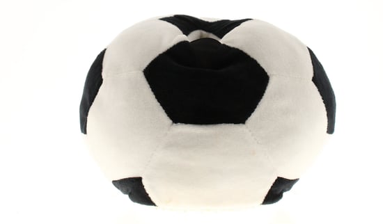 Childrens Boys Novelty Football Slippers White Black - Image 4
