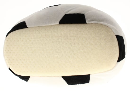 Childrens Boys Novelty Football Slippers White Black - Image 5