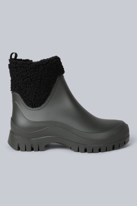 'Lolah' Women's Wellies Waterproof Cushioned Fleece Lined Wellington Rain Boots Khaki - Image 2