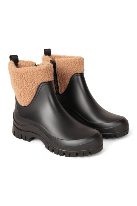 'Lolah' Women's Wellies Waterproof Cushioned Fleece Lined Wellington Rain Boots Black - Image 6