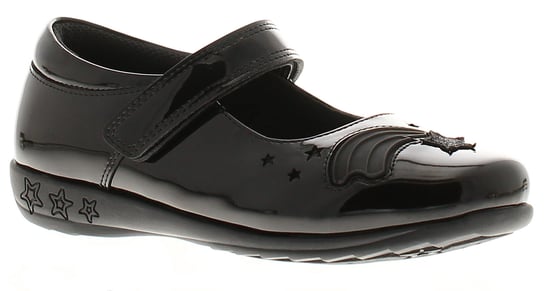 Buckle My Shoe Girls School Shoes Younger Lights Black Patent - Image 1