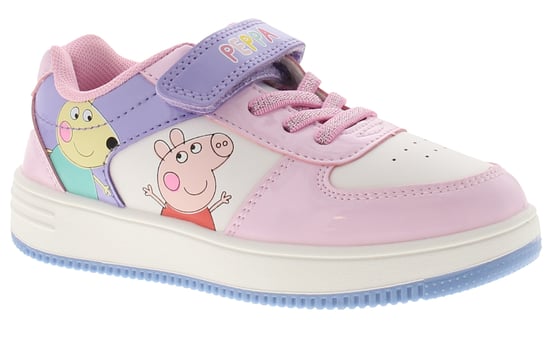 Peppa Pig Girls Trainers Viva Touch Fastening pink white purple - Image 1