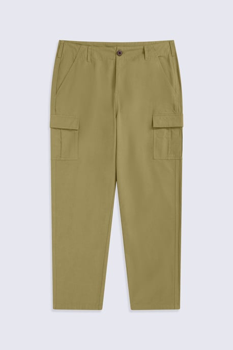 'Melbourne' Men's Cargo Trousers Lightweight Durable Cotton Twill Multi Pocket Pants Khaki - Image 1