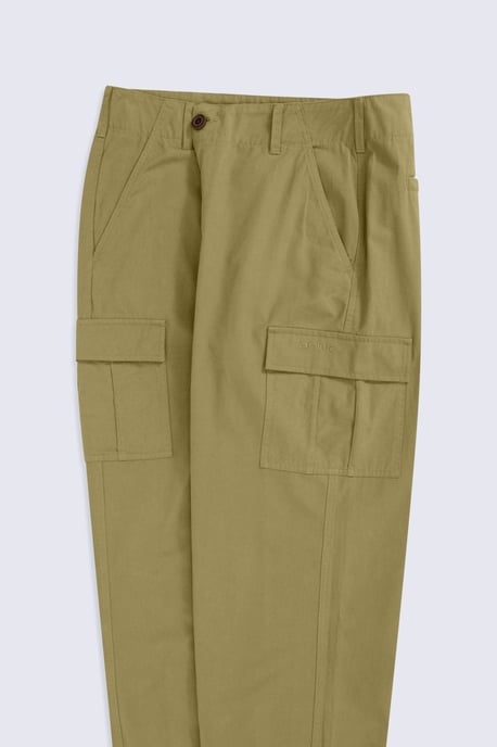 'Melbourne' Men's Cargo Trousers Lightweight Durable Cotton Twill Multi Pocket Pants Khaki - Image 3