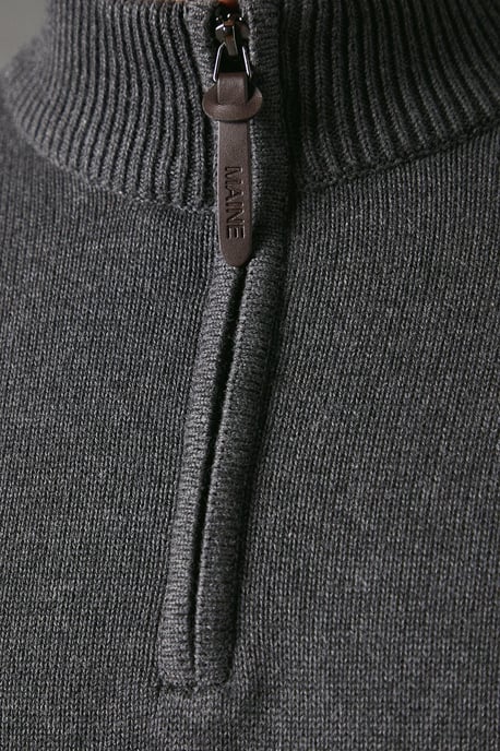 Premium Pure Cotton Half Zip Funnel Jumper - Image 5