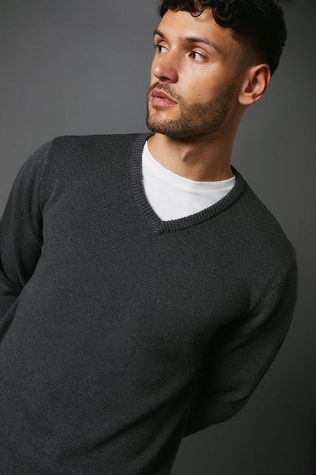 Premium Pure Cotton V-neck Jumper - Image 4