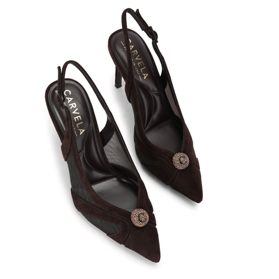 Carvela Suede Lumera Sling Court Heels - Image 2