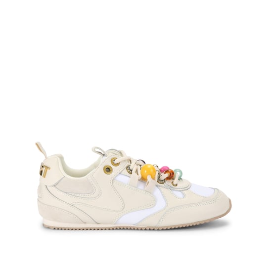 Kurt Geiger London Leather Kurt Bead Slim Runner Sneakers - Image 1