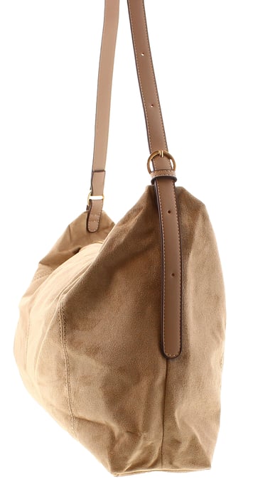 Womens Slouchy Shoulder Bag Harper Zip Fastening beige - Image 2