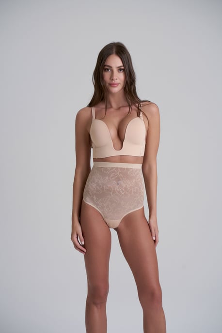Lace High Waist Shaping Thong - Image 1