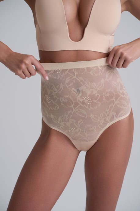 Lace High Waist Shaping Thong - Image 2