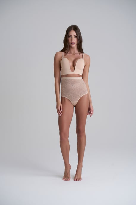 Lace High Waist Shaping Thong - Image 4