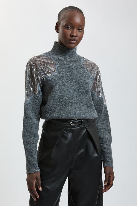 Embellished Cosy Knitted Jumper - Image 1