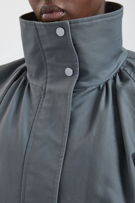 Trench Check Mix Funnel Neck Bomber Jacket - Image 2