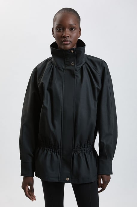 Trench Check Mix Funnel Neck Bomber Jacket - Image 1