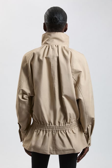 Trench Check Mix Funnel Neck Bomber Jacket - Image 3