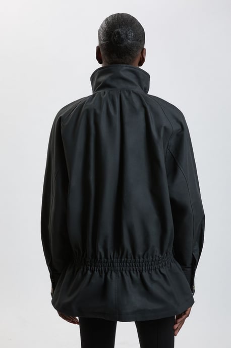 Trench Check Mix Funnel Neck Bomber Jacket - Image 3