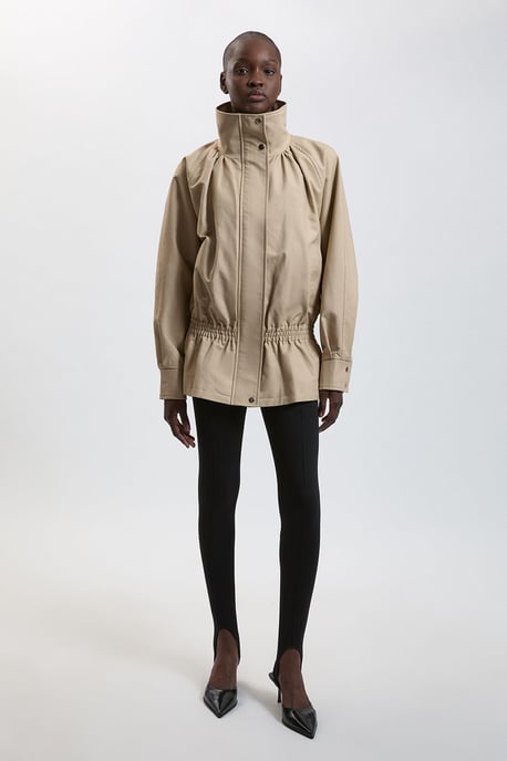 Trench Check Mix Funnel Neck Bomber Jacket - Image 4