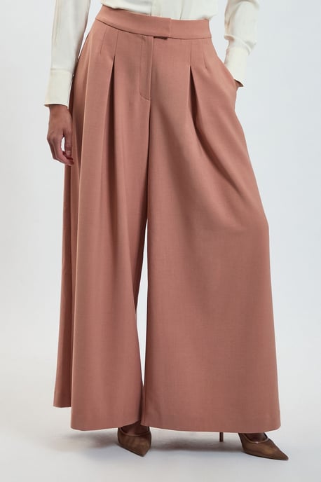Polished Pleat Wide Leg Tailored Trouser - Image 2