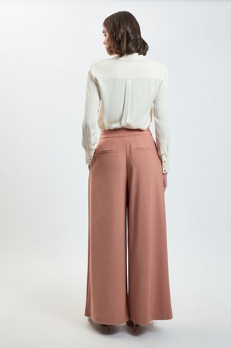 Polished Pleat Wide Leg Tailored Trouser - Image 3