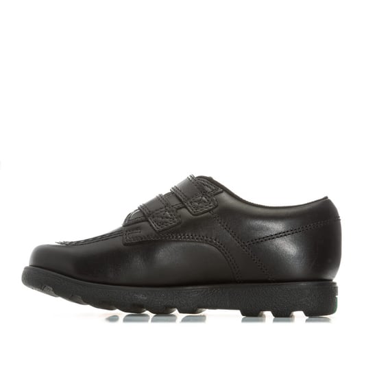 Boy's Kickers Infant Fragma Lo Strap Leather Shoes in Black - Image 5
