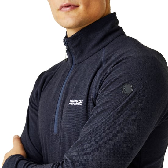 Regatta Mens Montes Lightweight Half Zip Summer Fleece Top - Image 3