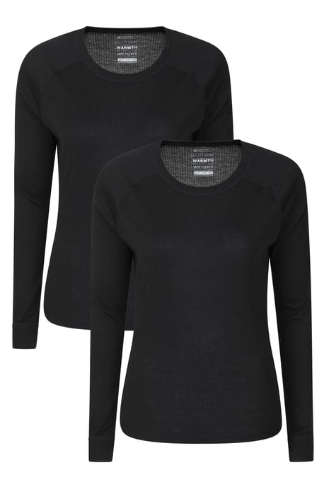 'Talus' Women's Round Neck Top Thermal Quick Drying Tee Black - Image 6