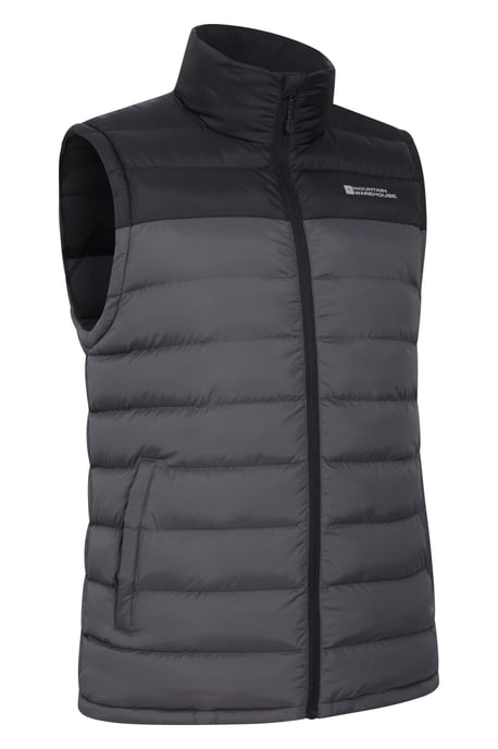 'Seasons' Men's Padded Gilet with Two Front Pockets Water Resistant Walking Jacket Dark Grey - Image 6