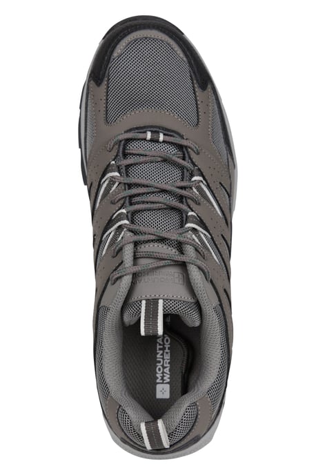 'Highline II' Mens Walking Shoes Breathable EVA Cushioned Suede Mesh Upper Dark Grey - Image 5