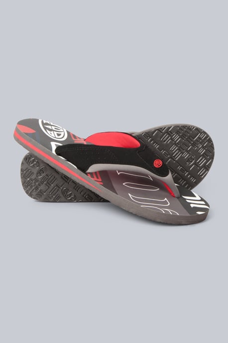 'Jekyl' Men's Flip Flops with Soft Padded Upper straps Slip-on Beach Sandals Outdoors Dark Grey - Image 5