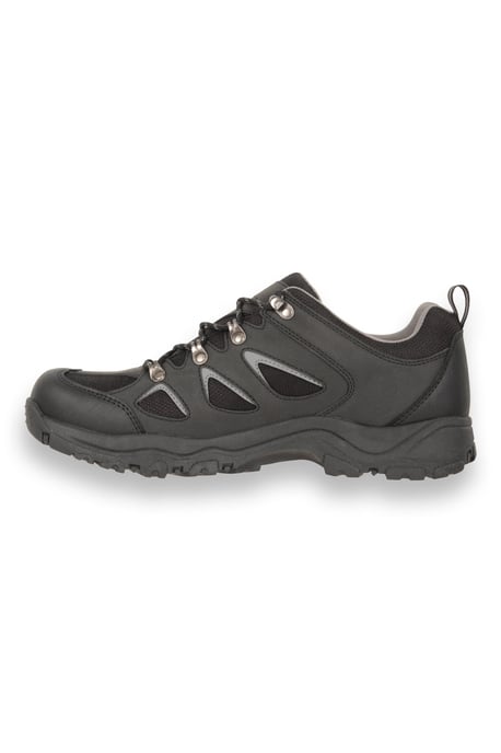 'Adventurer' Mens Waterproof Walking Shoes Mesh Lining Heel and Toe Bumpers Hiking Black - Image 5