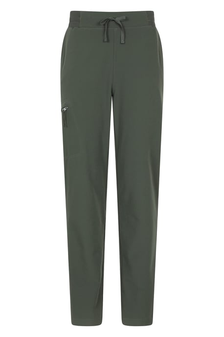 'Adventure' Women's Water Resistant Trousers Stretchy Fleece Lined Outdoor Pants Khaki - Image 6