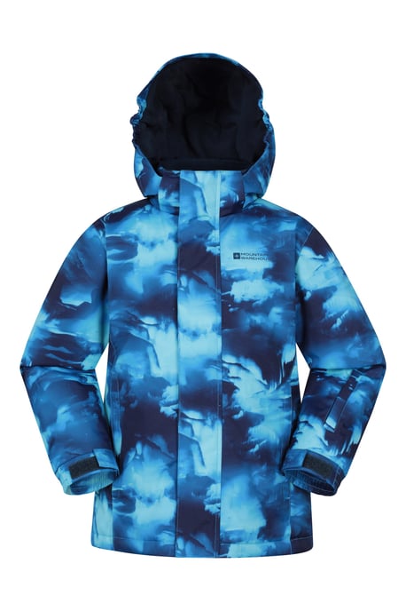 Kids Ski Jacket and Trousers Set Snowproof Fleece Lined Warm Outdoor Ski Outfit Blue/Navy - Image 2