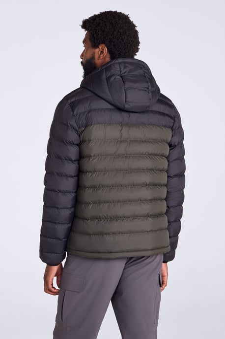 'Season' Men's Padded Jacket with Side Pockets Water Resistant Warm Coat Khaki - Image 6