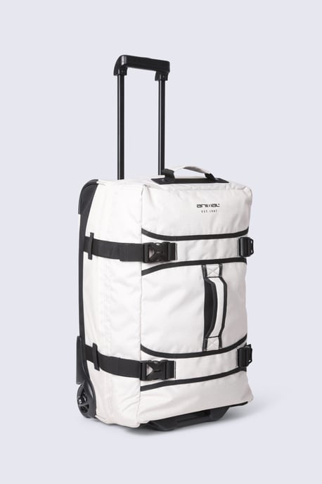 'Travel Wander' Wheelie Cabin Bag Water Resistant Organiser Pocket Travel Luggage Cream - Image 4